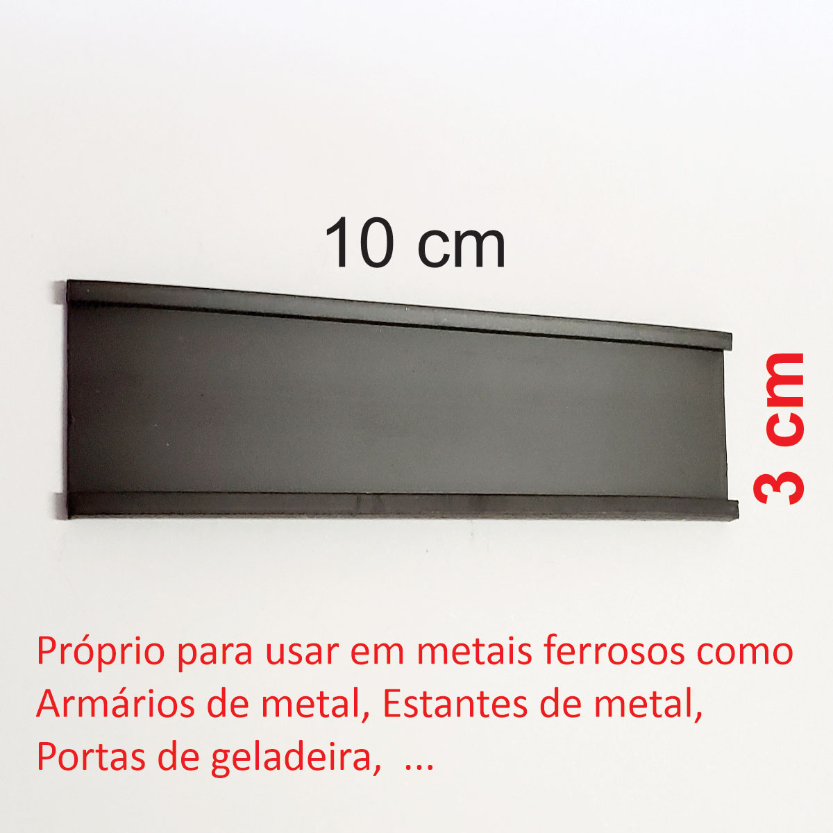 Porta Etiqueta Magnética 3x10cm